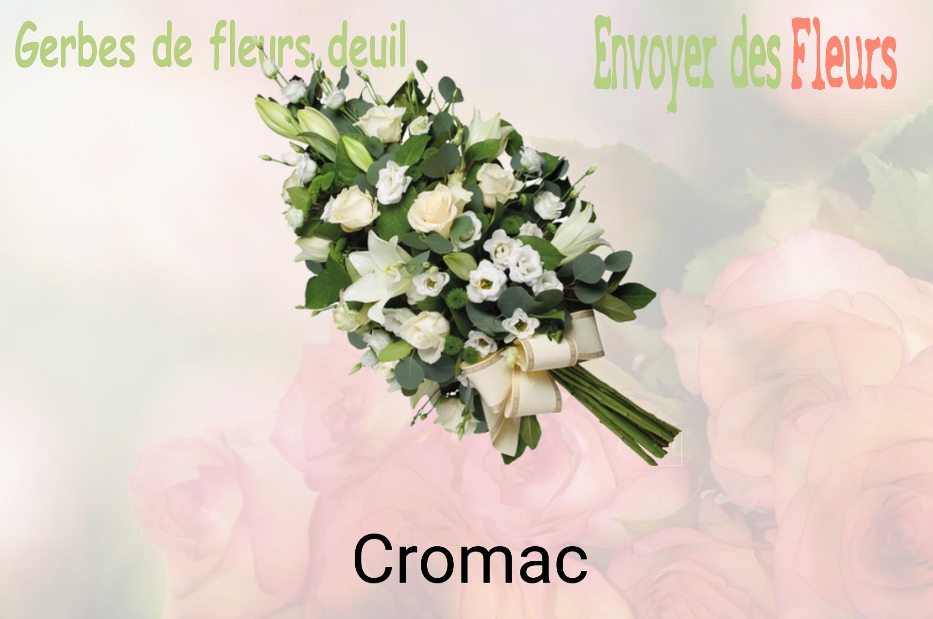 Gerbe de fleurs de deuil livrée à Cromac
